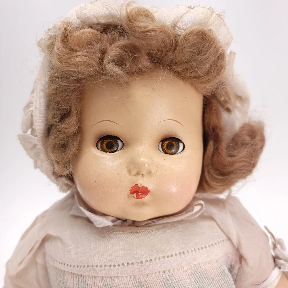 Vintage Madam Alexaner Composition‎ Baby Doll Pink Dress Bonnet Sleep Eyes 20